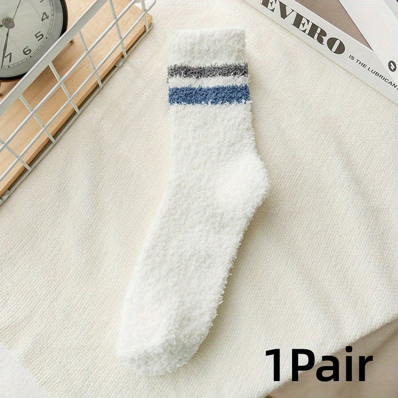 Men's Coral Fleece Winter Socks Plush Thickened Warm Sleep Socks