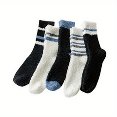 Men's Coral Fleece Winter Socks Plush Thickened Warm Sleep Socks