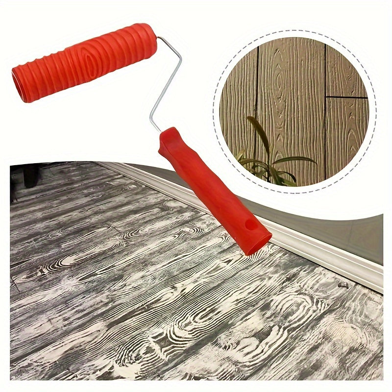 Rubber Wood Grain Pattern Paint Roller DIY Paint Texture Pigment Printing