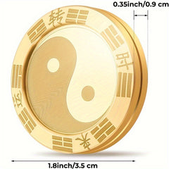 Metal Fidget Spinner Lucky Coin Tai Chi Symbol Stress Relief Tactile Toy