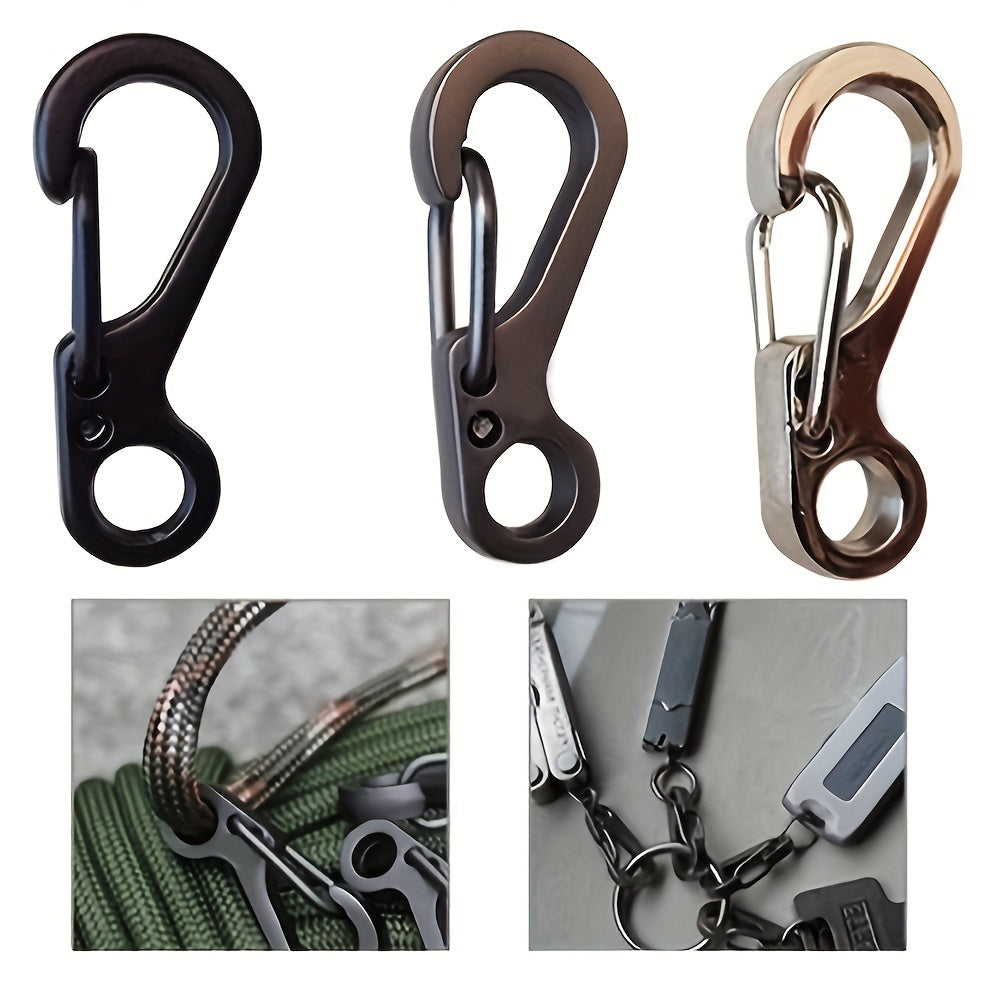 10pcs Mini Carabiner Buckle for Camping Hiking Strong Spring Hook Keychain