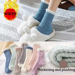 Autumn & Winter Plush Floor Socks Long Sleep Warm Keeping Socks