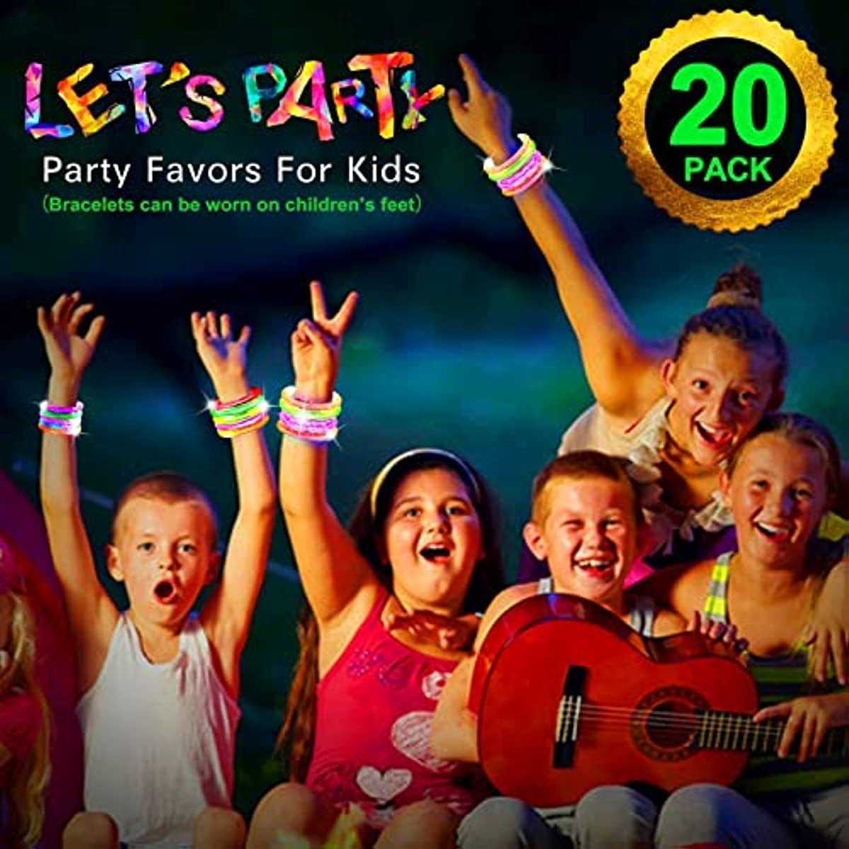 Glow Sticks Bracelets LED Light Up Toys Neon Party Favors