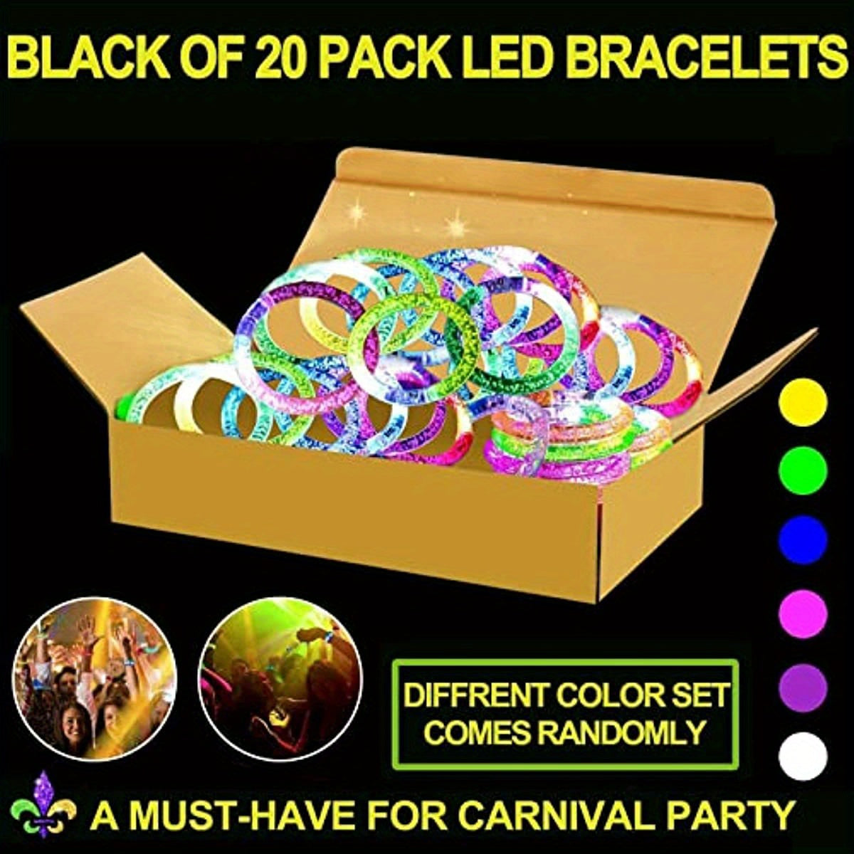 Glow Sticks Bracelets LED Light Up Toys Neon Party Favors