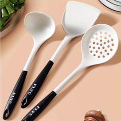 Nonstick Silicone Kitchenware Set with Spoon, Spatula, and Shovel