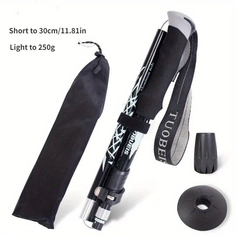 Aluminum Telescopic Folding Hiking Climbing Crutches