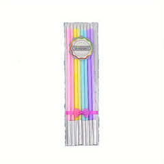 8pcs Long Rod Birthday Cake Candles Baking Decor