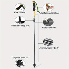Telescopic Climbing Stick Folding Cane Hiking Stick