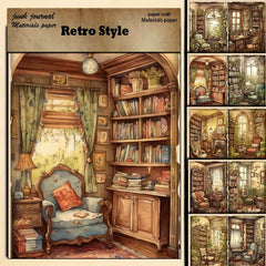 5pcs Large Retro Cabin Paper Journal Decoration Arts Crafts