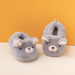 Cozy Furry Shoes for Baby Boys - Soft Slip-On Boots for Indoor Walking