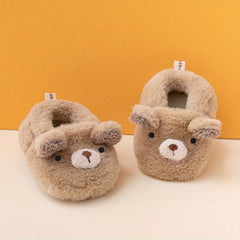 Cozy Furry Shoes for Baby Boys - Soft Slip-On Boots for Indoor Walking