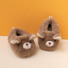 Cozy Furry Shoes for Baby Boys - Soft Slip-On Boots for Indoor Walking