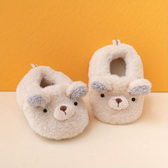 Cozy Furry Shoes for Baby Boys - Soft Slip-On Boots for Indoor Walking
