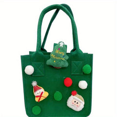 Christmas Party Gift Bag Handbag Felt Tote Bag