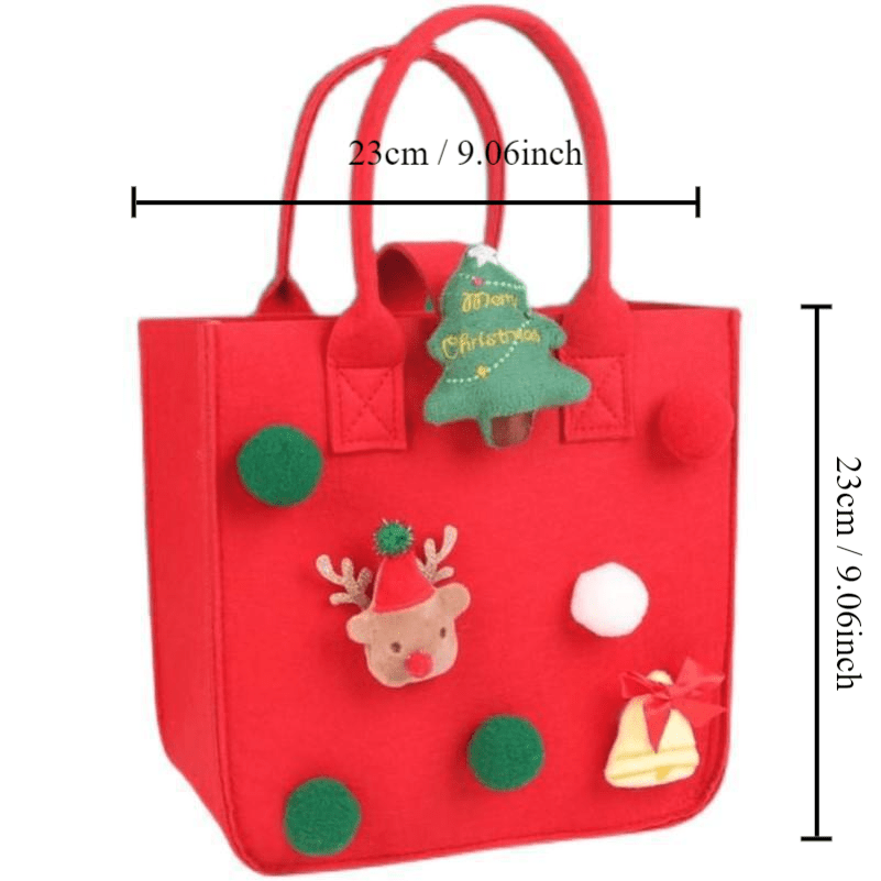 Christmas Party Gift Bag Handbag Felt Tote Bag