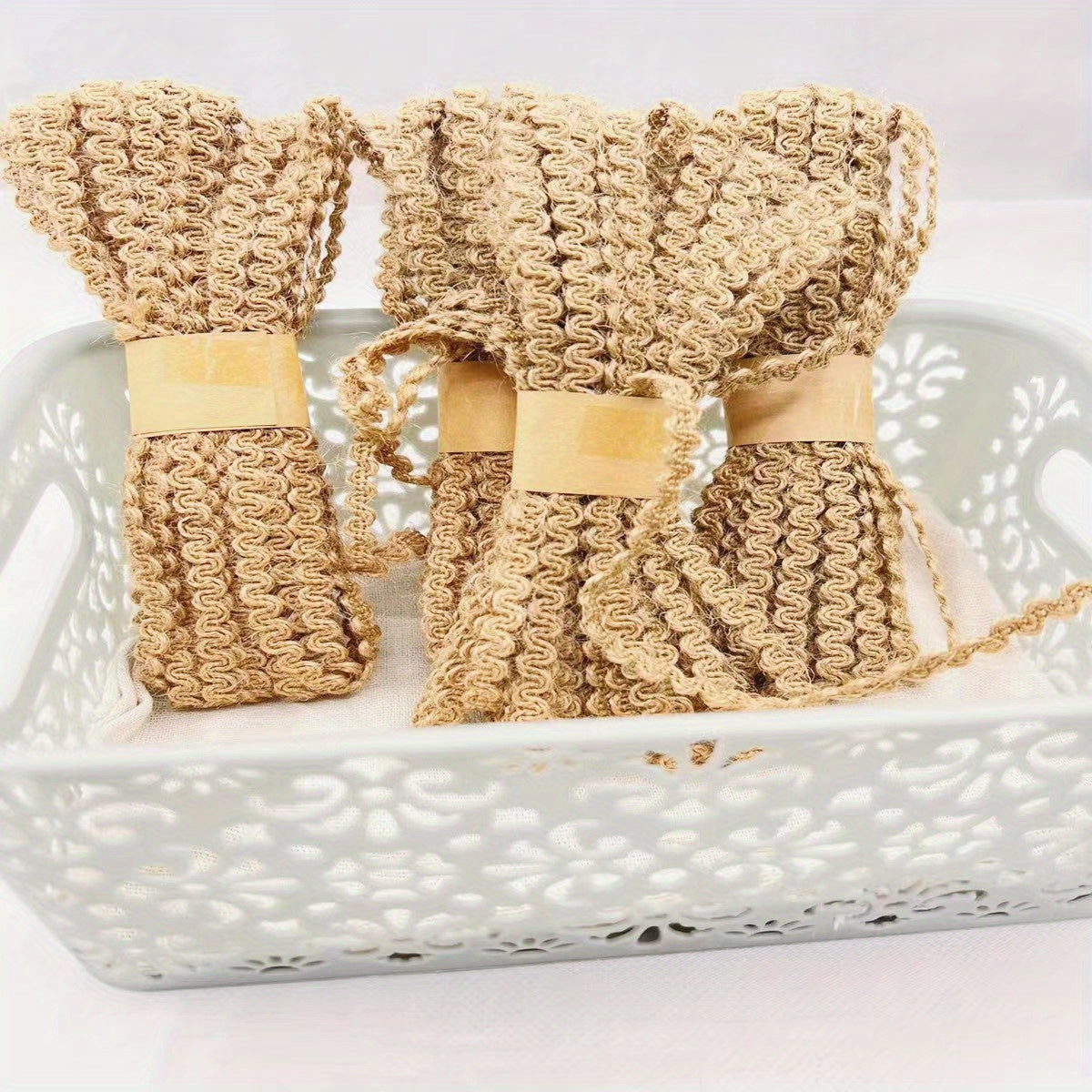 10m Jute Lace Burlap Sewing Decoration Christmas Decor Ribbon For Crafts