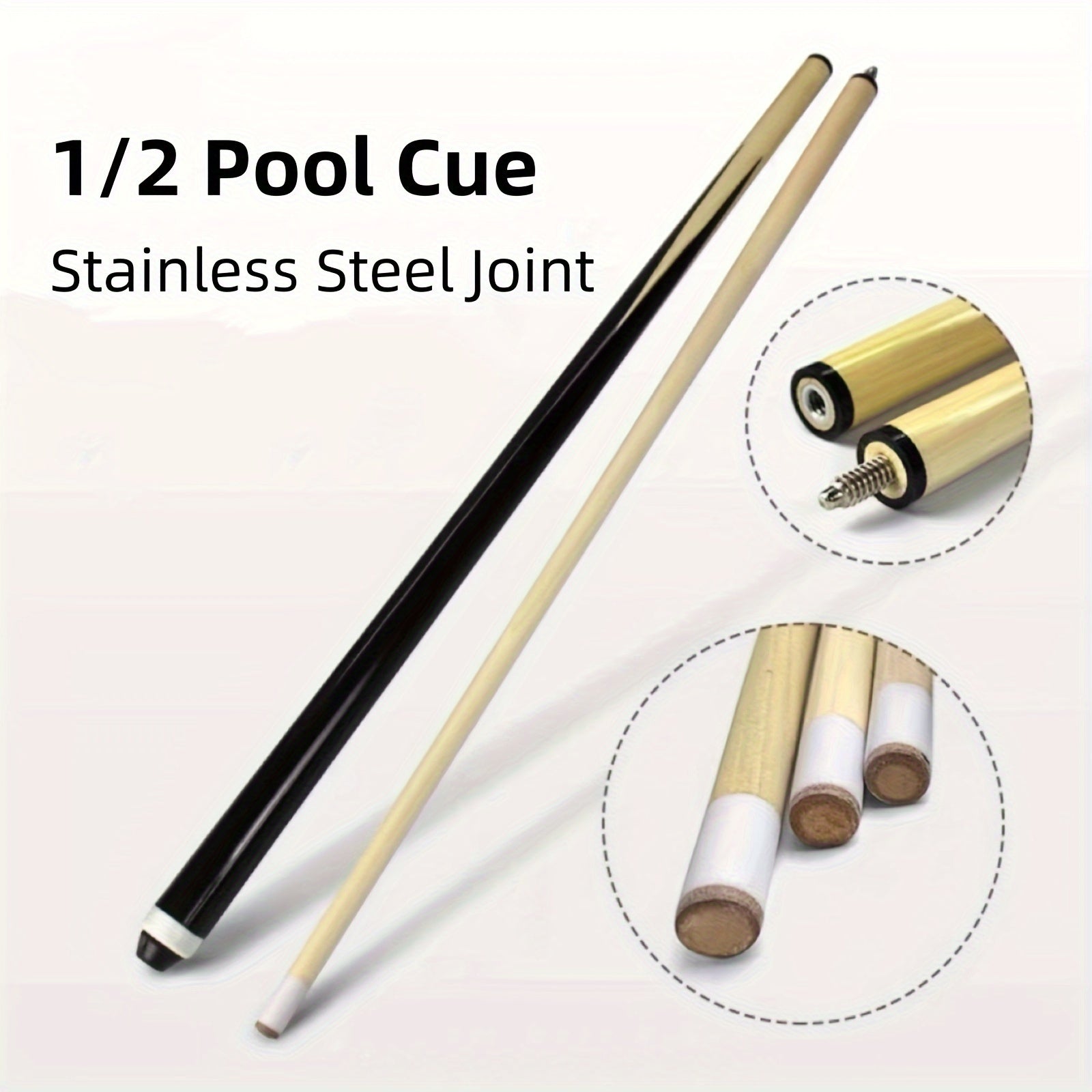 4pcs Hardwood Billiards Cue Stick with Stainless Steel Joint