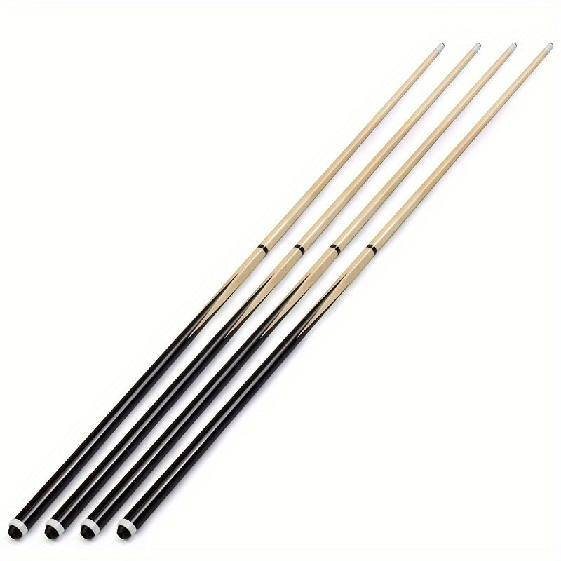 4pcs Hardwood Billiards Cue Stick with Stainless Steel Joint