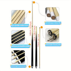 4pcs Hardwood Billiards Cue Stick with Stainless Steel Joint