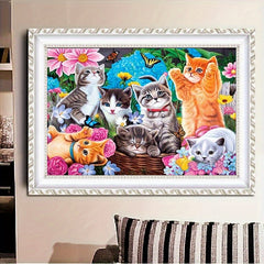 Cats Diamond Painting Kit 5D DIY Diamond Embroidery Set