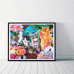 Cats Diamond Painting Kit 5D DIY Diamond Embroidery Set