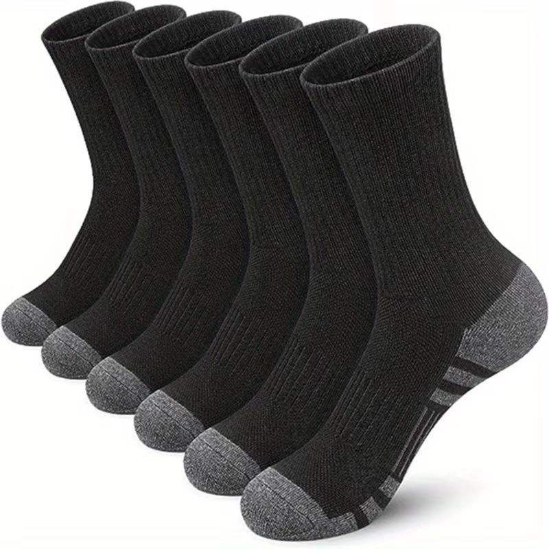5 Pairs Men's Basketball Crew Socks for Autumn/Winter