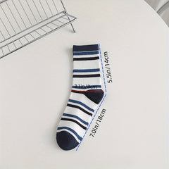 5 Pairs Men's Crew Socks Moisture Wicking Sports Socks
