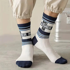 5 Pairs Men's Crew Socks Moisture Wicking Sports Socks