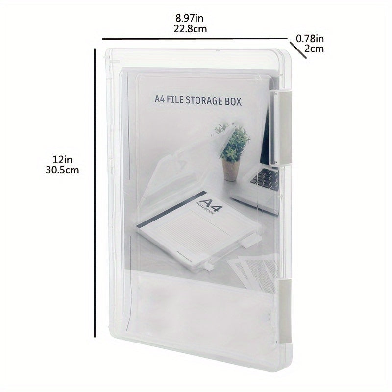 Transparent A4 File Storage Box