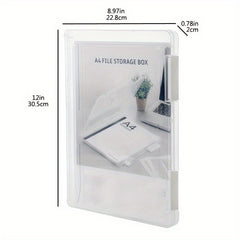 Transparent A4 File Storage Box