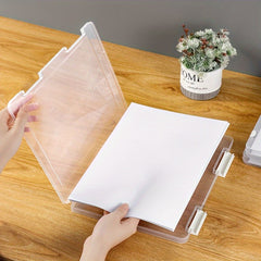 Transparent A4 File Storage Box