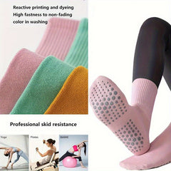 Thermal Yoga Socks Non-Slip Silicone Bottom Indoor Fitness Dance Socks