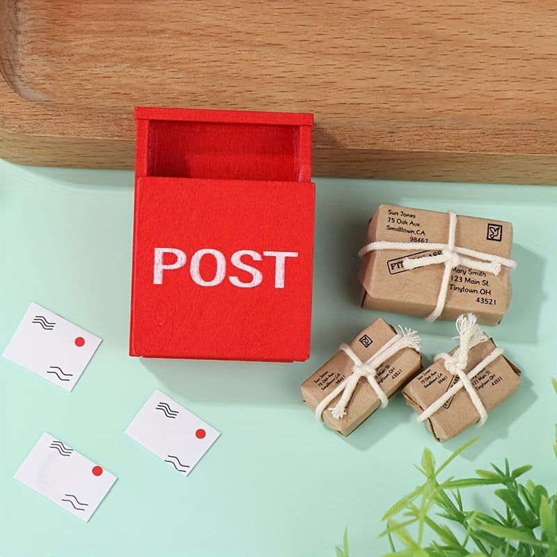 8pcs Mini Christmas Mailbox & Express Package