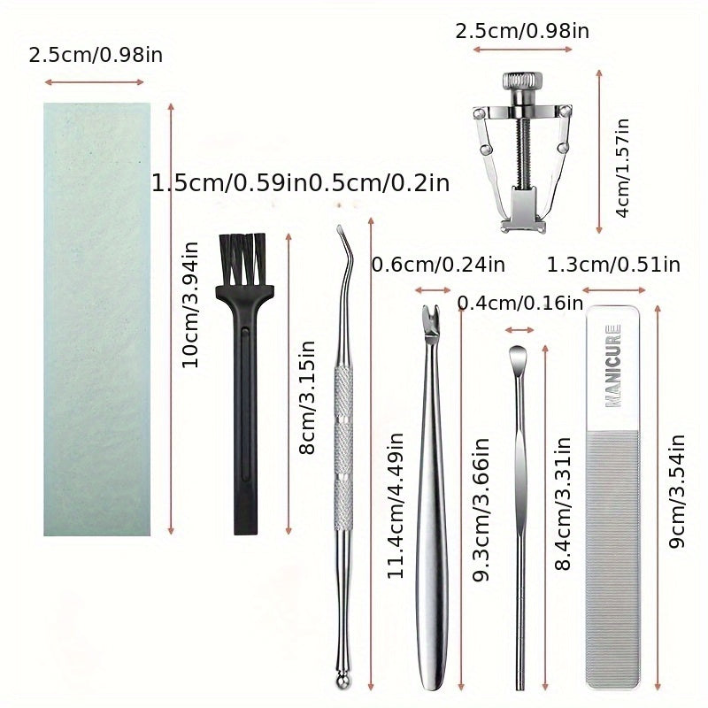 16pcs Nail Clippers Fingernail & Toenail Cutter Manicure Tool