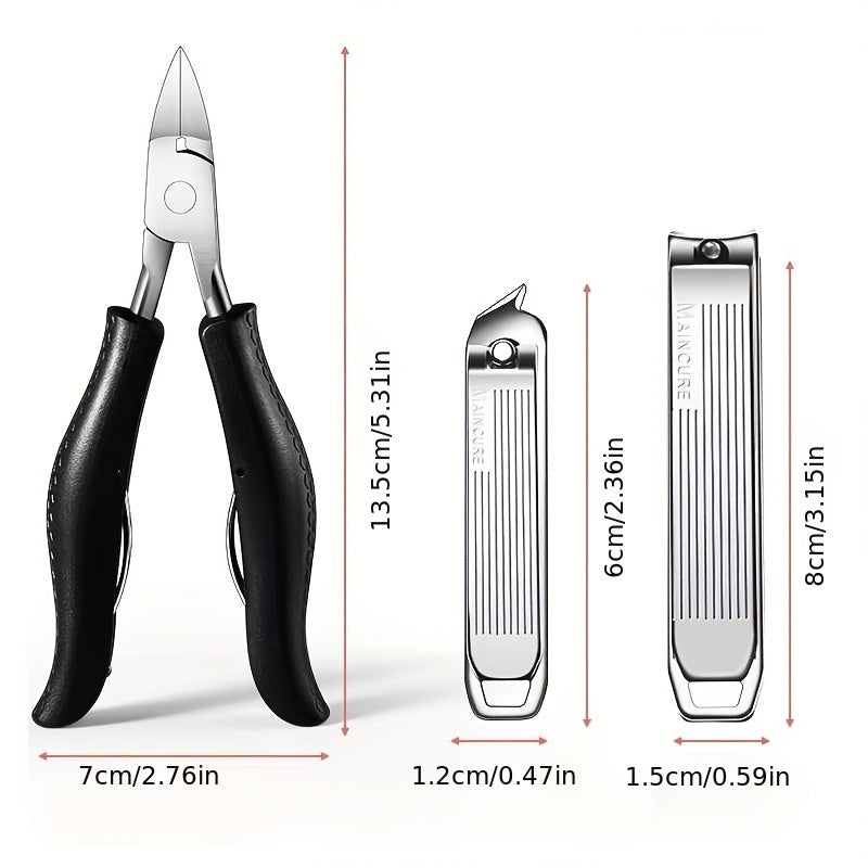 16pcs Nail Clippers Fingernail & Toenail Cutter Manicure Tool