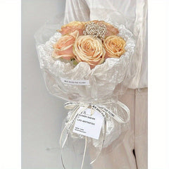 20 Sheets Pearlescent Pear Paper Rose Flower Liner Paper Bouquet Bag