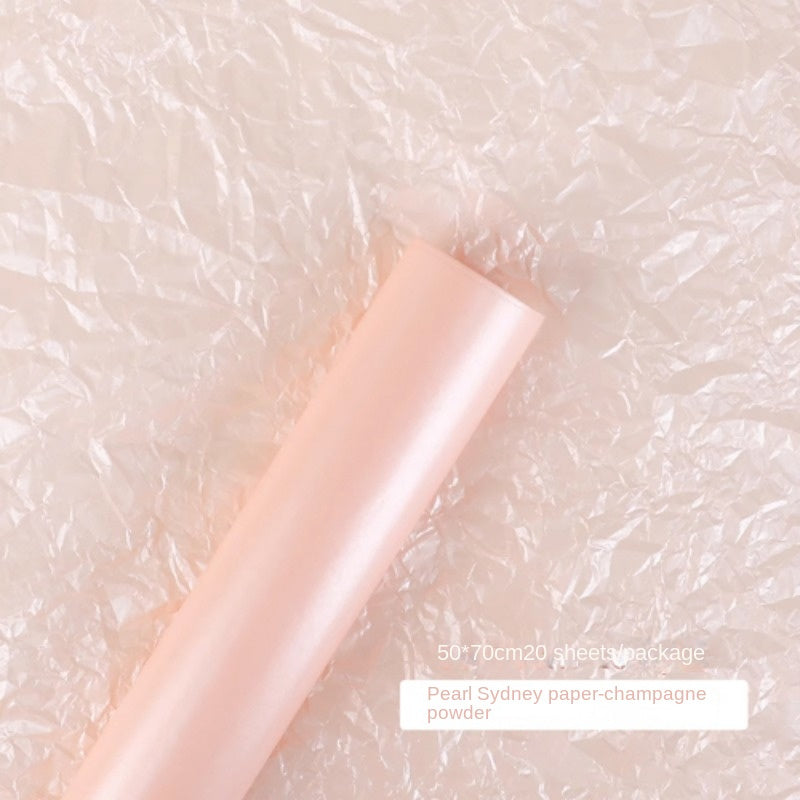 20 Sheets Pearlescent Pear Paper Rose Flower Liner Paper Bouquet Bag