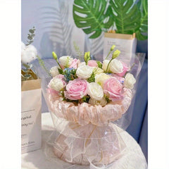 20 Sheets Pearlescent Pear Paper Rose Flower Liner Paper Bouquet Bag