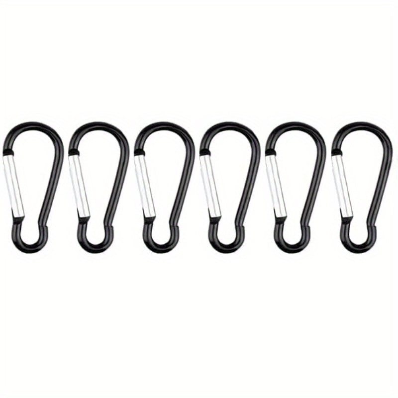 6pcs Aluminum Alloy Carabiner Clips for Hiking Camping Travelling