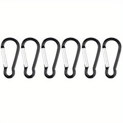 6pcs Aluminum Alloy Carabiner Clips for Hiking Camping Travelling