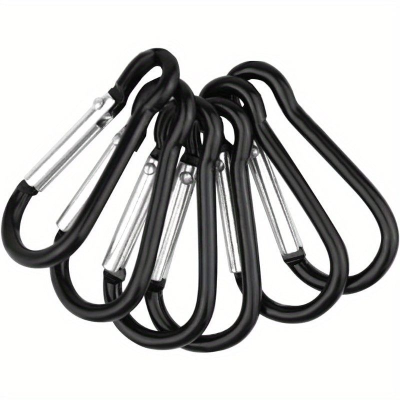 6pcs Aluminum Alloy Carabiner Clips for Hiking Camping Travelling