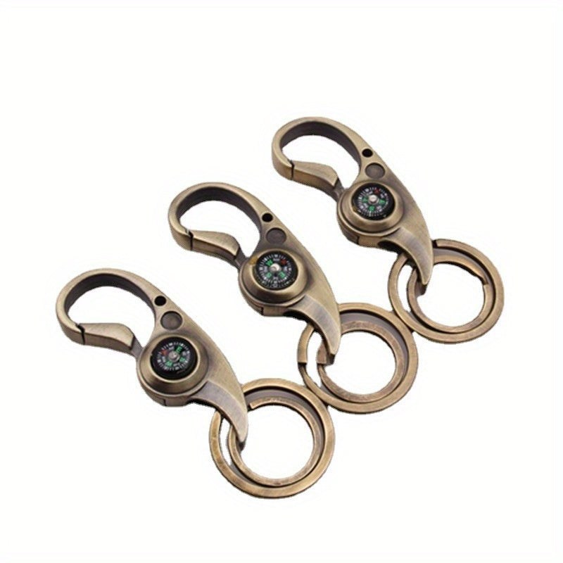 Retro Metal Keychain Keyring Compass Gift Men Women