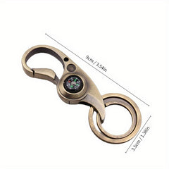 Retro Metal Keychain Keyring Compass Gift Men Women