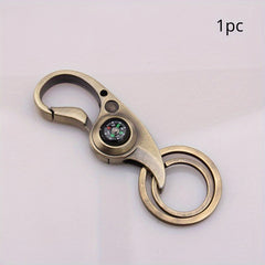 Retro Metal Keychain Keyring Compass Gift Men Women
