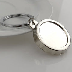 Metal Keychain With Bottle Opener Keyring Pendant Ornament