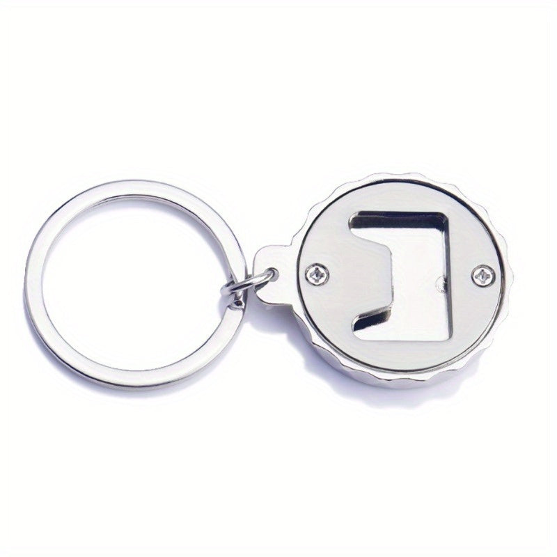 Metal Keychain With Bottle Opener Keyring Pendant Ornament