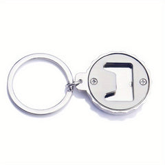 Metal Keychain With Bottle Opener Keyring Pendant Ornament