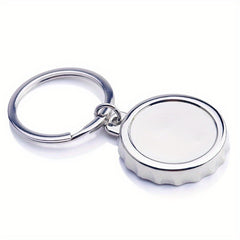 Metal Keychain With Bottle Opener Keyring Pendant Ornament