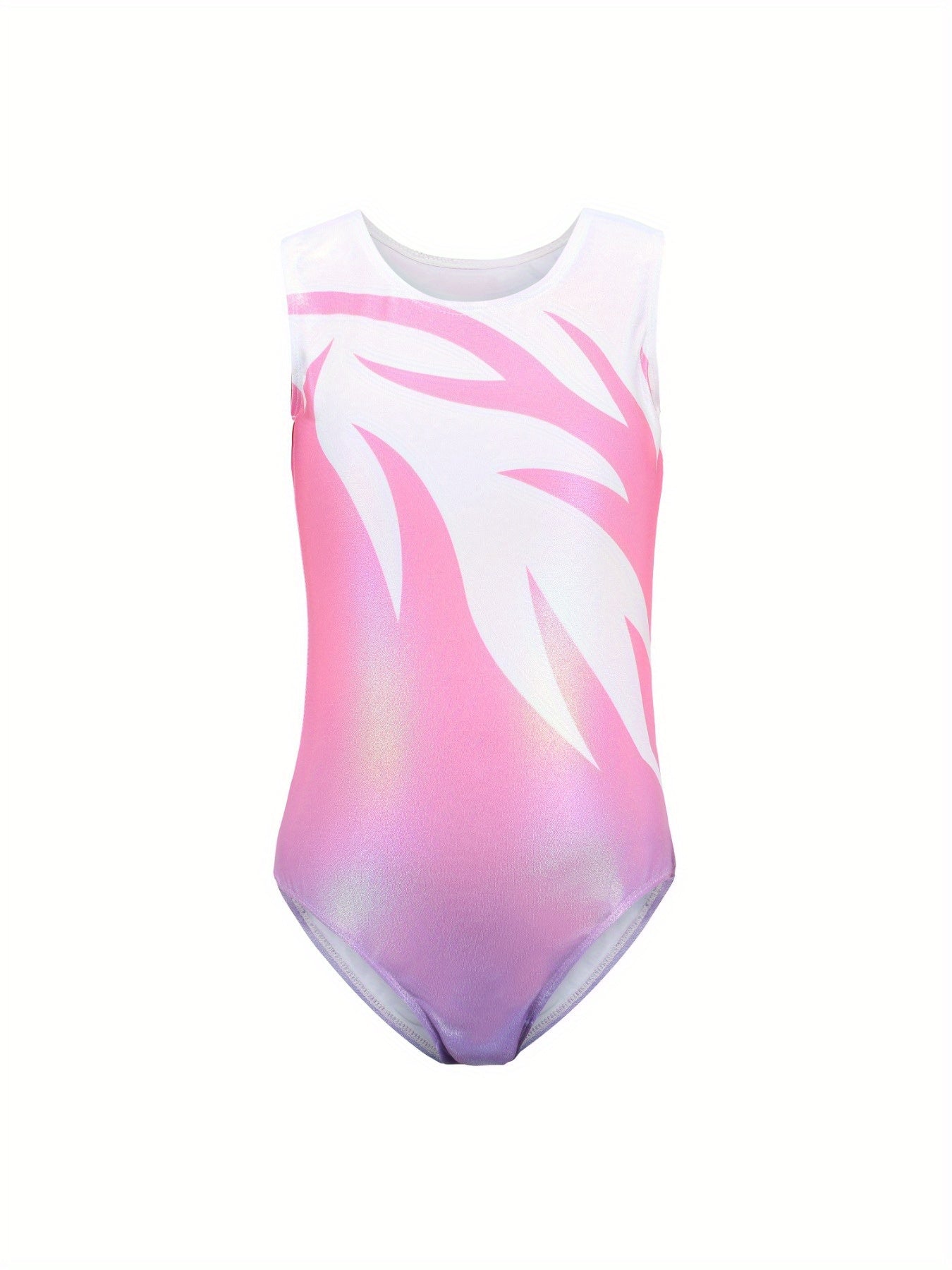 Girls Stretchy Sleeveless Workout Gymnastics Outfit