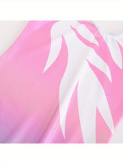 Girls Stretchy Sleeveless Workout Gymnastics Outfit
